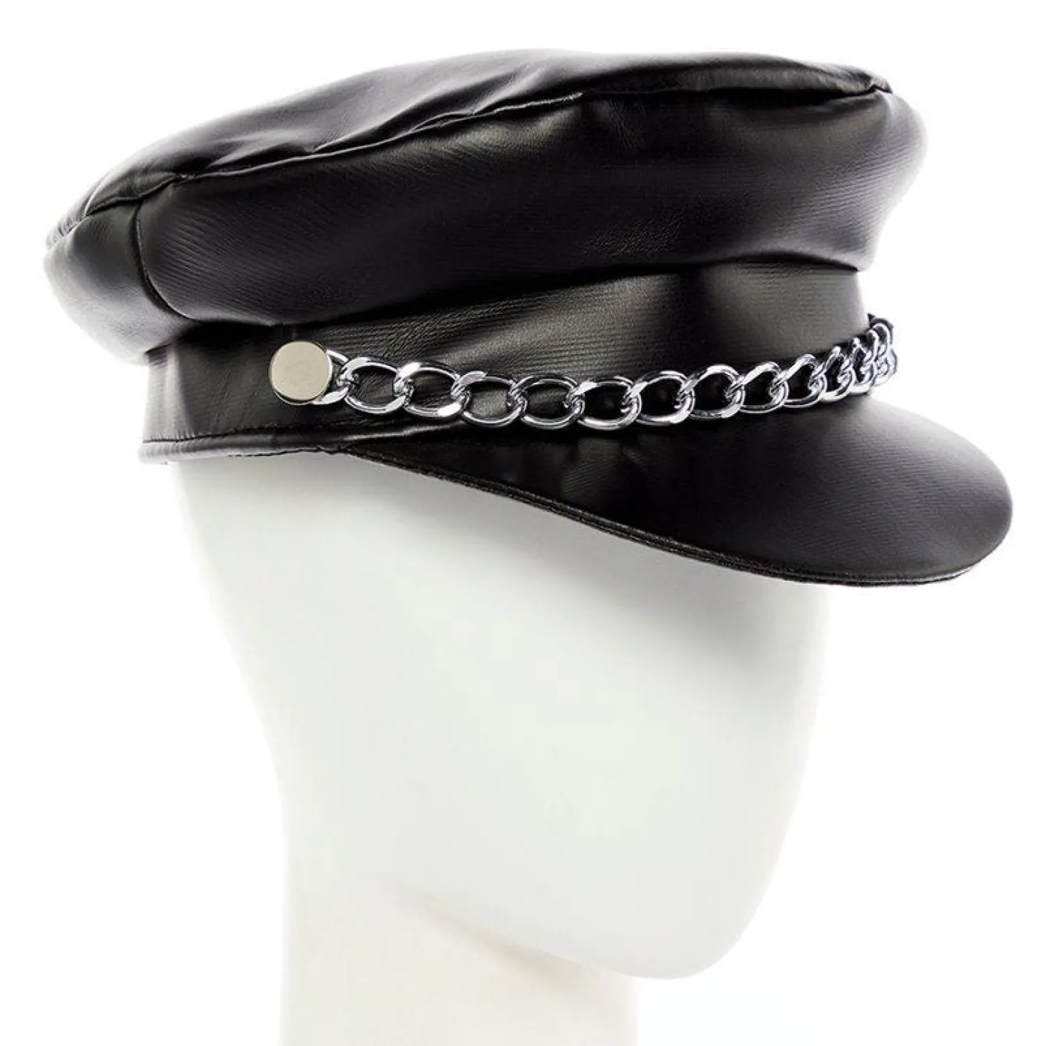 Party Delights Black Punk Rock Biker Cap< Hats & Headwear