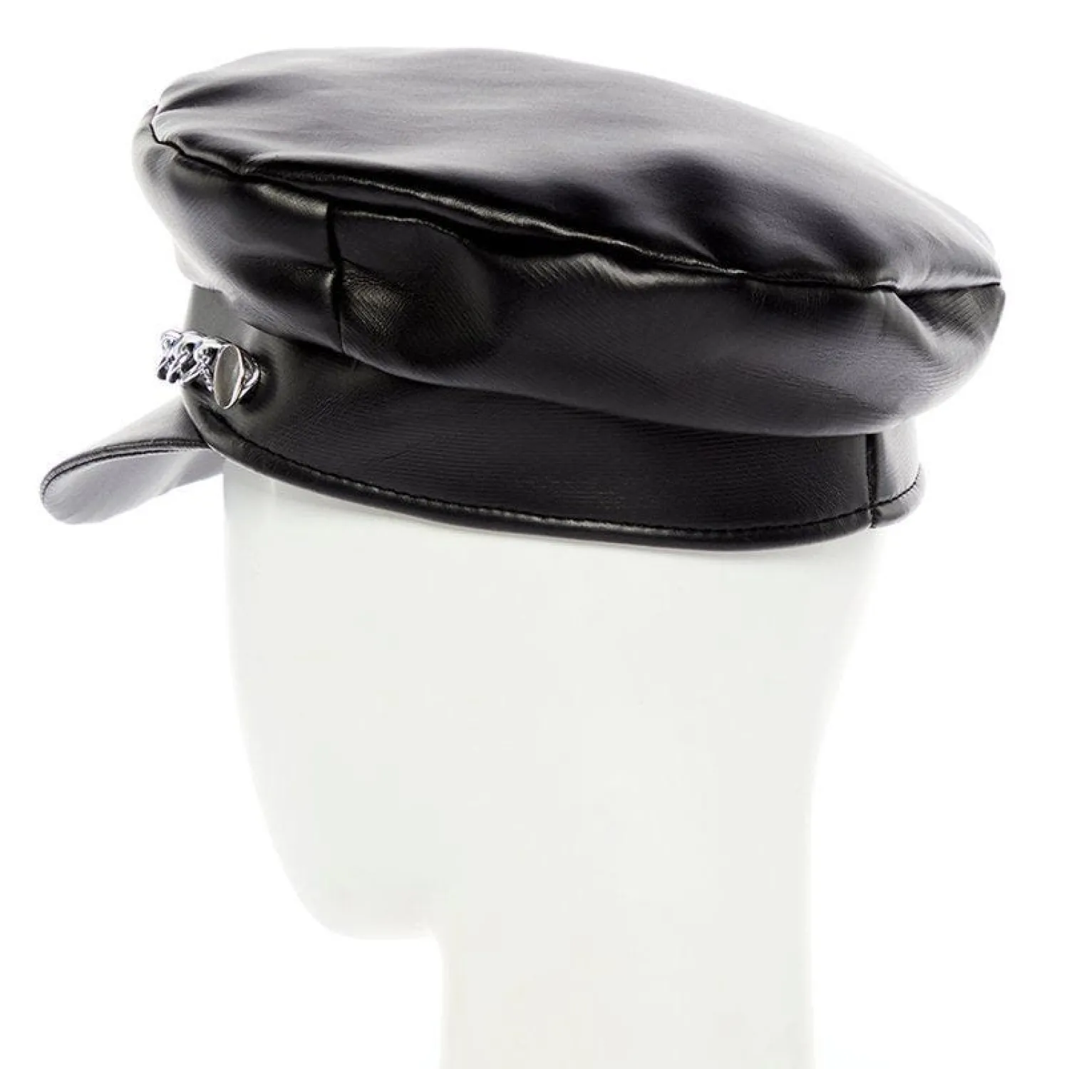 Party Delights Black Punk Rock Biker Cap< Hats & Headwear