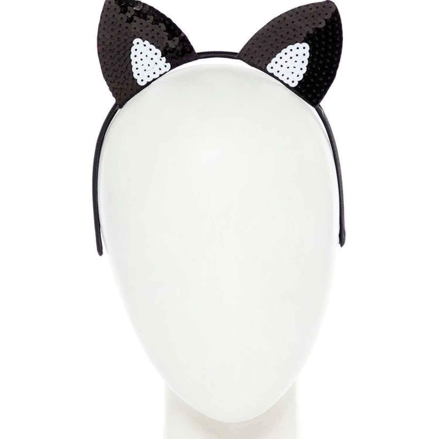 Black Sequin Cat Ears Headband<Party Delights Best