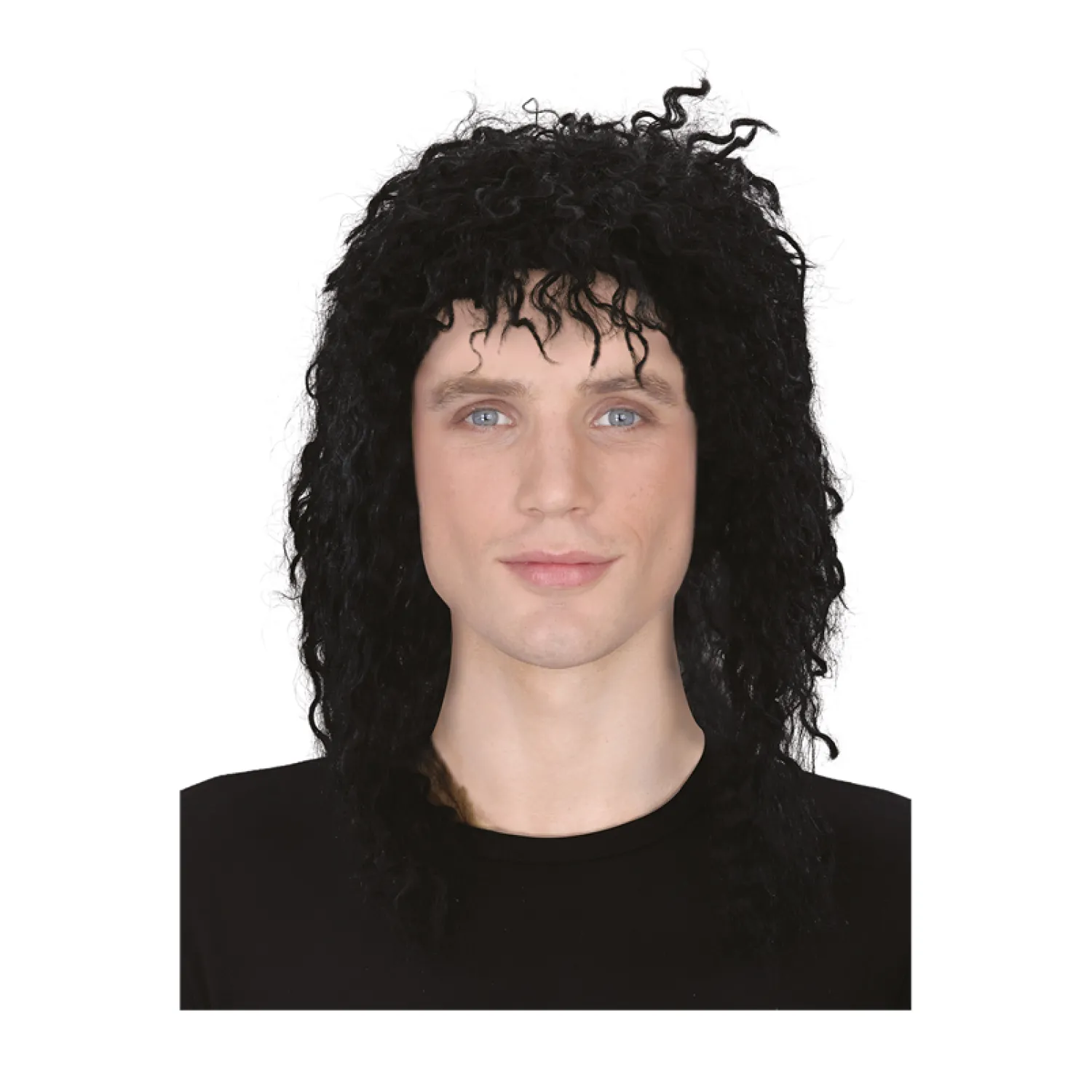 Party Delights Black Wavy Guy Wig< Wigs