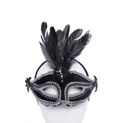 Party Delights Black/Silver Masquerade Masks For Couples< Masks