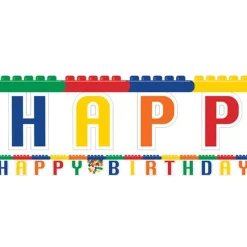 Party Delights Block Party 'Happy Birthday' Paper Banner - 2.59M< Banners