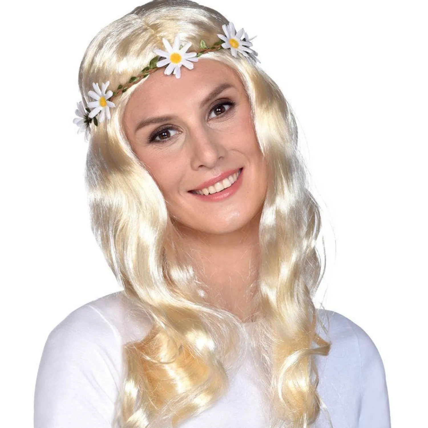 Party Delights Blonde Hippie Wig With Headband< Hats & Headwear