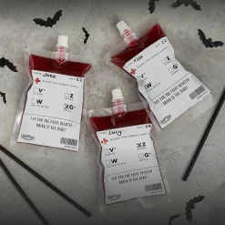 Blood Bag Drinking Pouch (5Pk)<Party Delights Sale