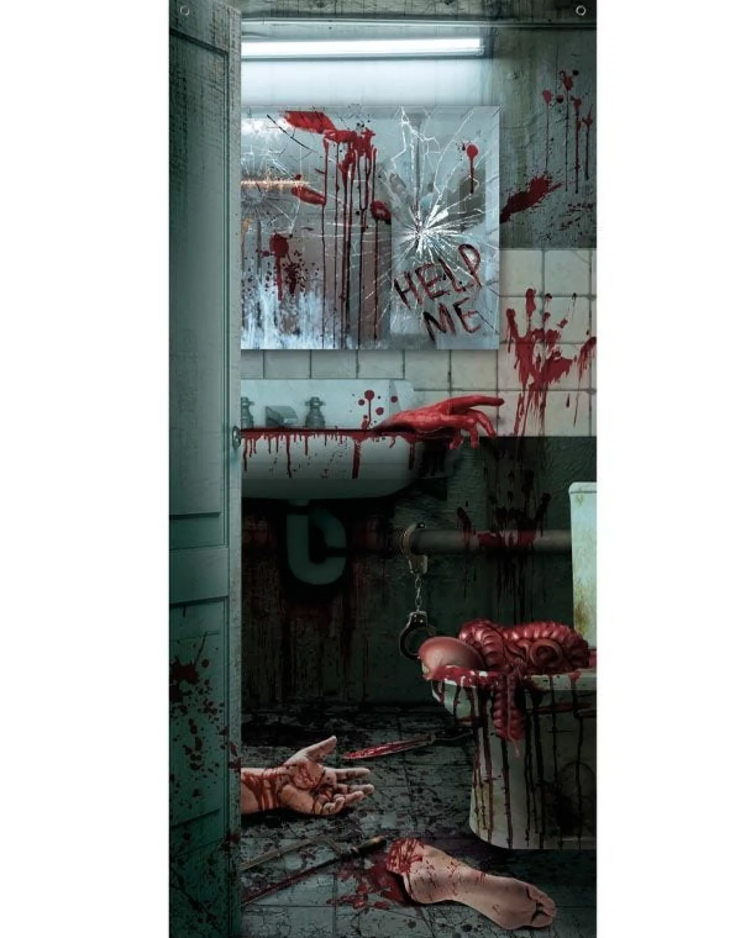 Bloody Bathroom Door Scene<Party Delights