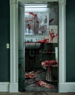 Bloody Bathroom Door Scene<Party Delights