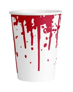 Bloody Drip Paper Cup - 250Ml (8Pk)<Party Delights Online