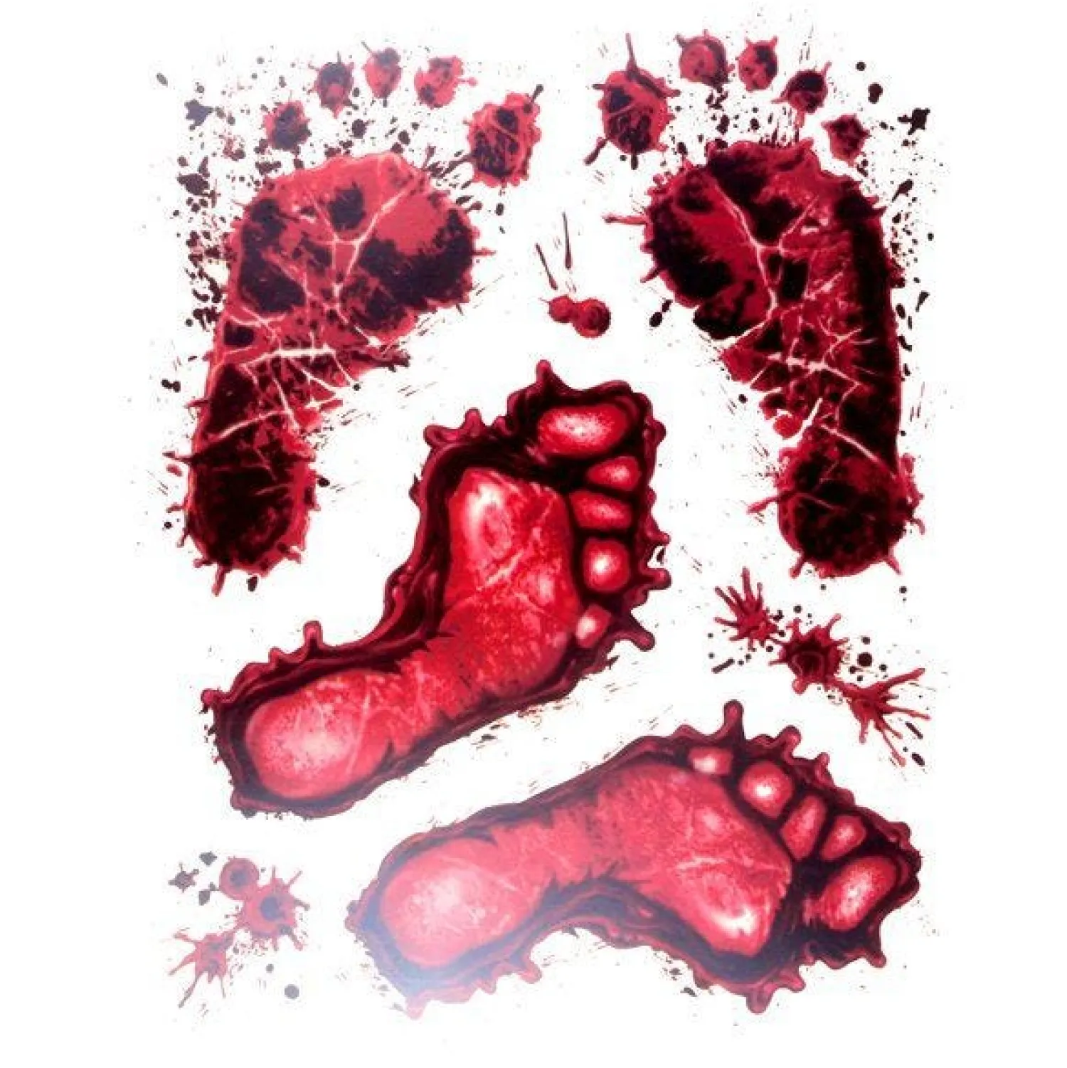 Bloody Foot Window Stickers<Party Delights Online