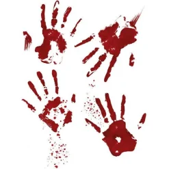 Bloody Hand Window Stickers<Party Delights Outlet