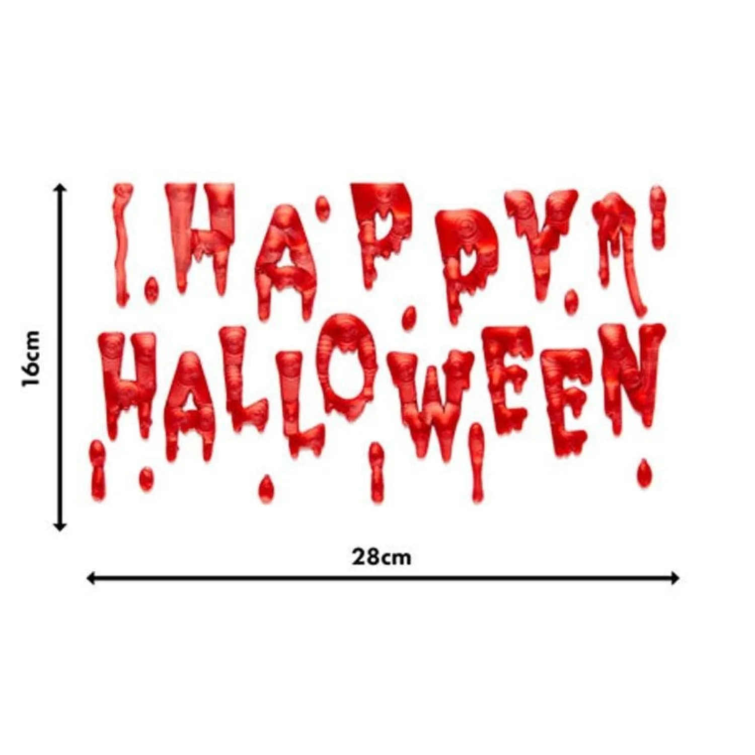 Bloody Happy Halloween Gel Window Cling<Party Delights Hot