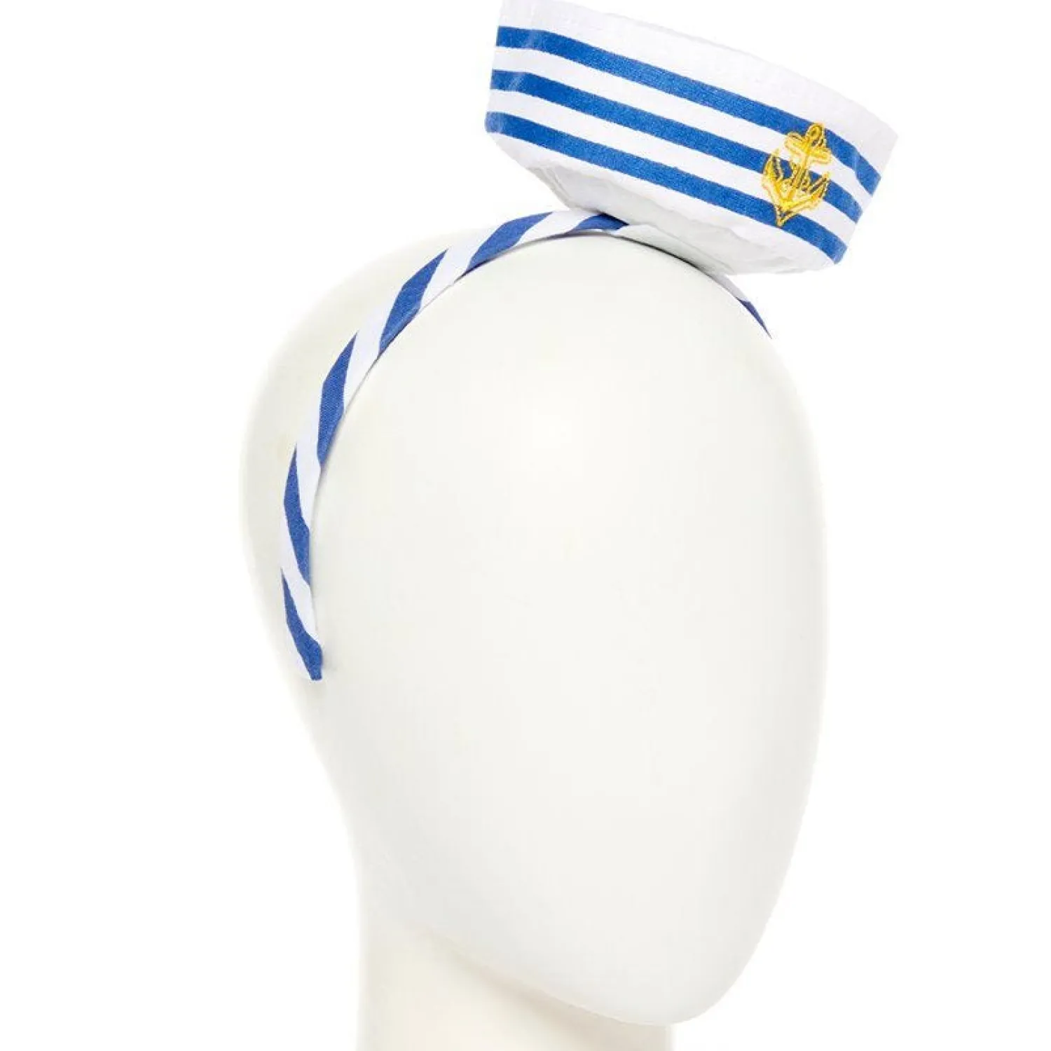 Party Delights Blue & White Mini Sailor Hat Headband< Hats & Headwear