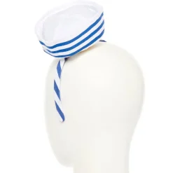 Party Delights Blue & White Mini Sailor Hat Headband< Hats & Headwear