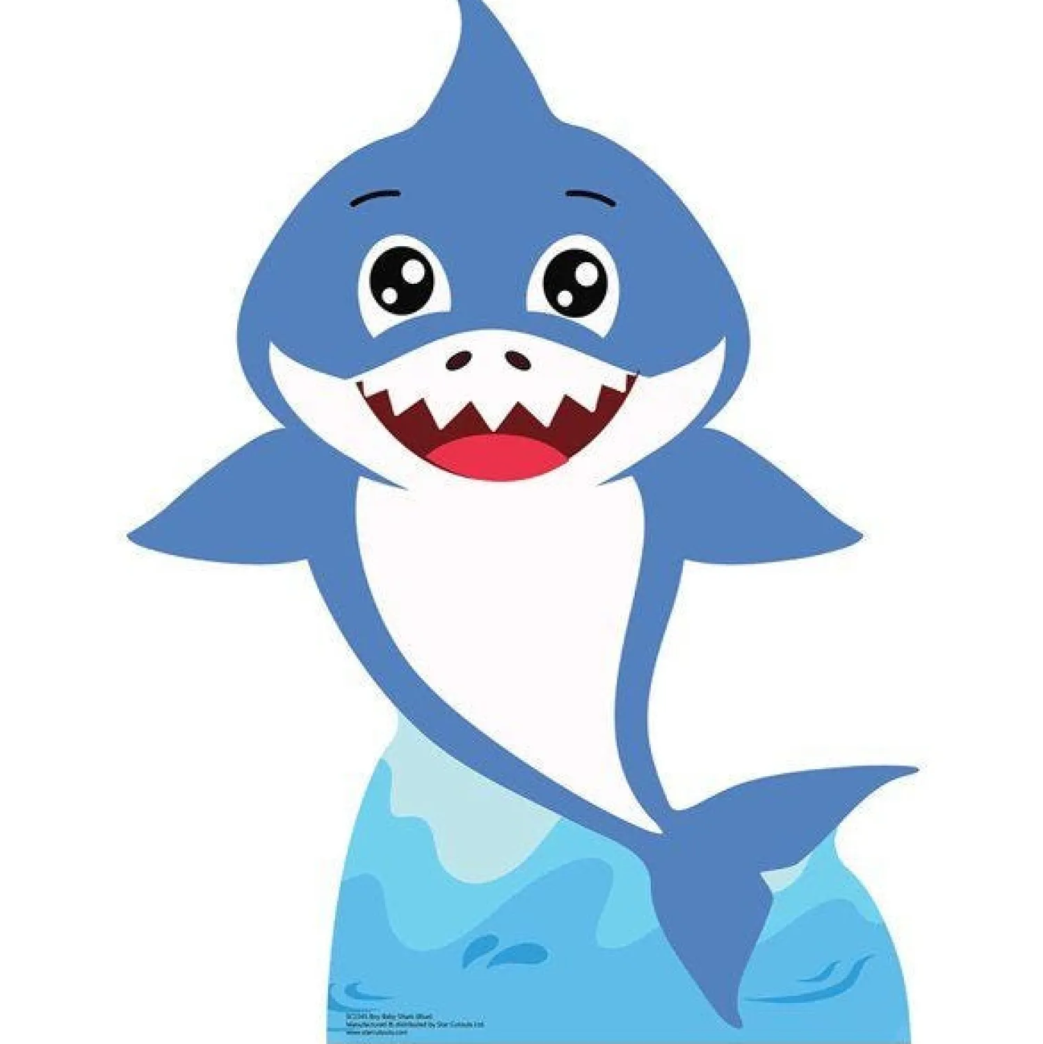 Party Delights Blue Baby Shark Cardboard Cutout - 93Cm X 72Cm< Cardboard Cut Outs