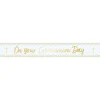 Party Delights Blue Botanical 'On Your Communion Day' Foil Banner - 2.7M< Banners