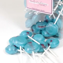 Party Delights Blue Bubblegum Flavour Lollipops X90< Sweets