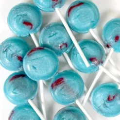 Party Delights Blue Bubblegum Flavour Lollipops X90< Sweets