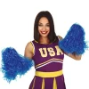 Party Delights Blue Cheerleading Pom Poms - Standard< Costume Props