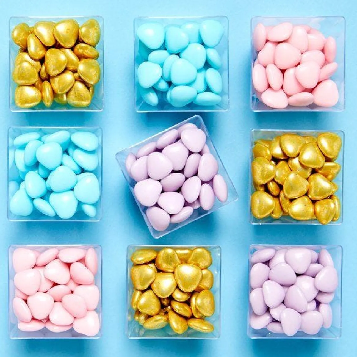 Party Delights Blue Chocolate Hearts - 1Kg< Chocolates