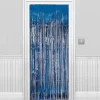 Party Delights Blue Foil Door Curtain - 2.4M X 92Cm< Party Backdrops
