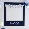 Party Delights Blue Happy Birthday Personalisable Photobooth Frame< Hanging Decorations