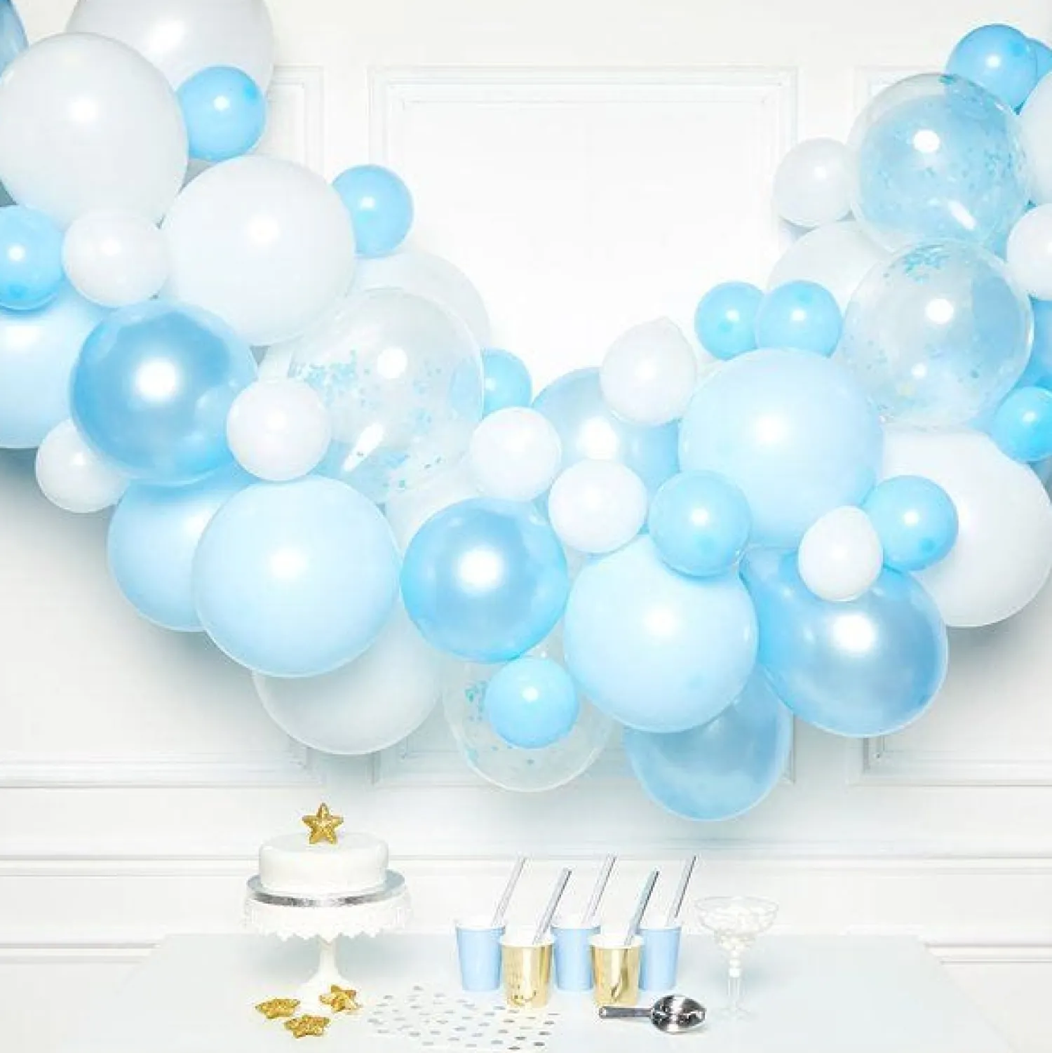 Party Delights Blue Latex Balloon Arch Garland - 70 Balloons< Arches & Clouds