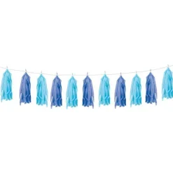Party Delights Blue Mix Tassel Garland Decoration - 2.7M< Hanging Decorations