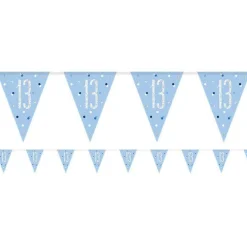 Party Delights Blue Number 13 Plastic Bunting - 2.75M< Bunting