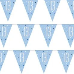 Party Delights Blue Number 13 Plastic Bunting - 2.75M< Bunting
