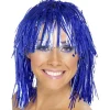 Party Delights Blue Tinsel Wig< Wigs