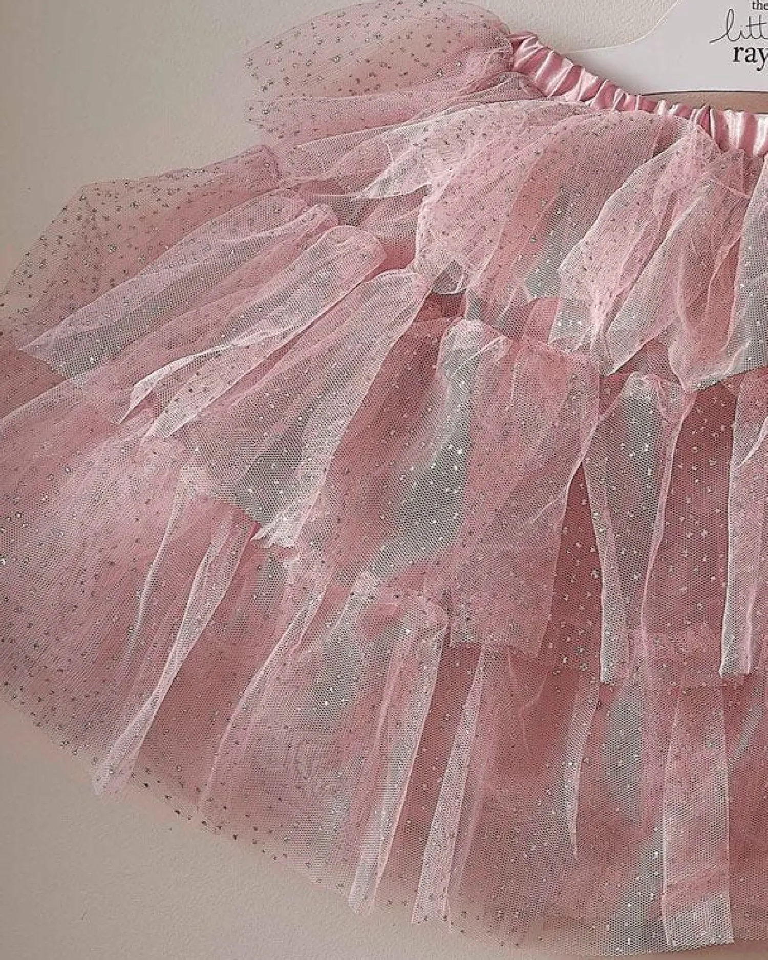 Blush & Silver Tiered Tutu - 5-7 Years<Party Delights Best