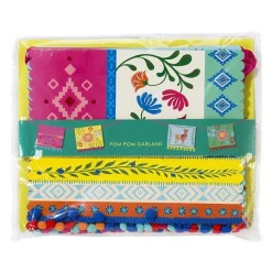 Party Delights Boho Mix Pom Pom Bunting - 4M< Bunting