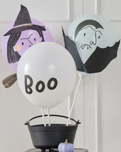 Boo Crew Characters Balloons - Latex (5Pk)<Party Delights Hot