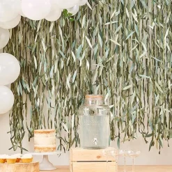Party Delights Botanical Baby Green Leaf Backdrop< Party Backdrops