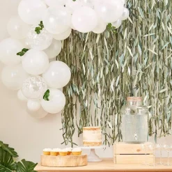Party Delights Botanical Baby Mini White Foliage Balloon Arch - 45 Balloons< Arches & Clouds