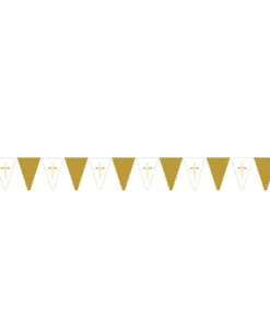 Party Delights Botanical Celebration Cross Plastic Bunting - 2.75M< Bunting