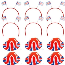 Party Delights British Mini Hats & Flag Headbands - Kit For12< Hats & Headwear