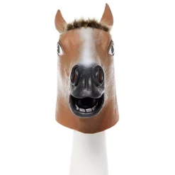 Brown Horse Rubber Mask<Party Delights Online