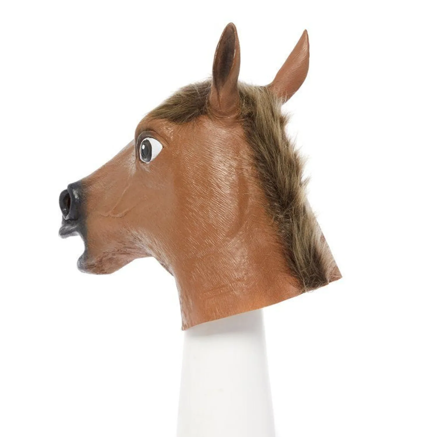 Brown Horse Rubber Mask<Party Delights Online