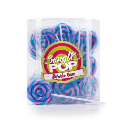 Party Delights Bubblegum Flavour Swigle Mini Lollipops X50< Sweets
