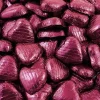 Party Delights Burgundy Foil Chocolate Hearts - 1Kg< Chocolates