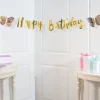 Party Delights Butterfly Shimmer 'Happy Birthday' Paper Banner - 2.1M< Banners