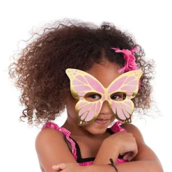 Party Delights Butterfly Shimmer Paper Masks (8Pk)< Masks