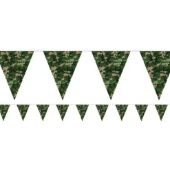 Party Delights Camouflage Print Plastic Bunting - 3.7M< Bunting