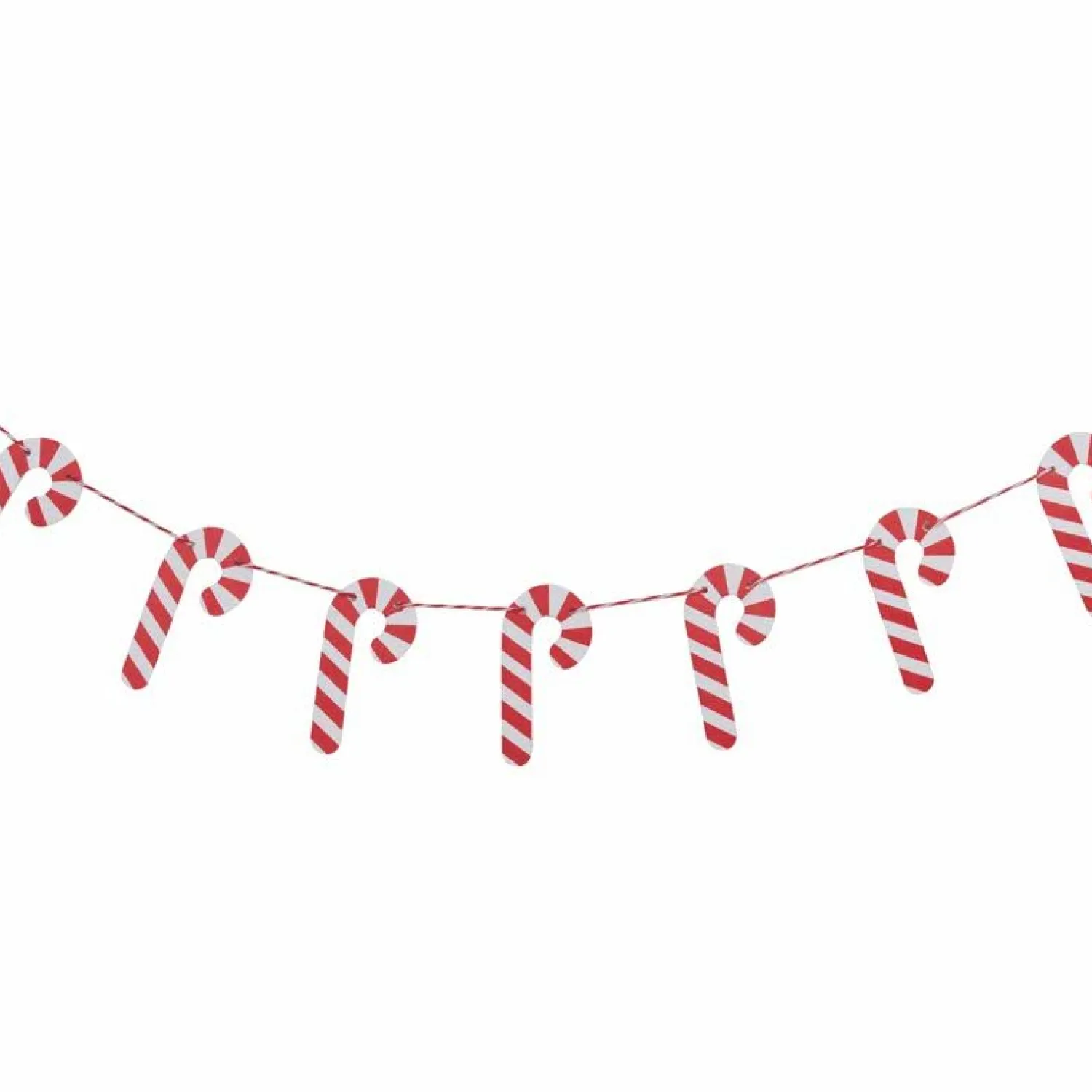Candy Cane Wooden Bunting - 1.5M<Party Delights Hot