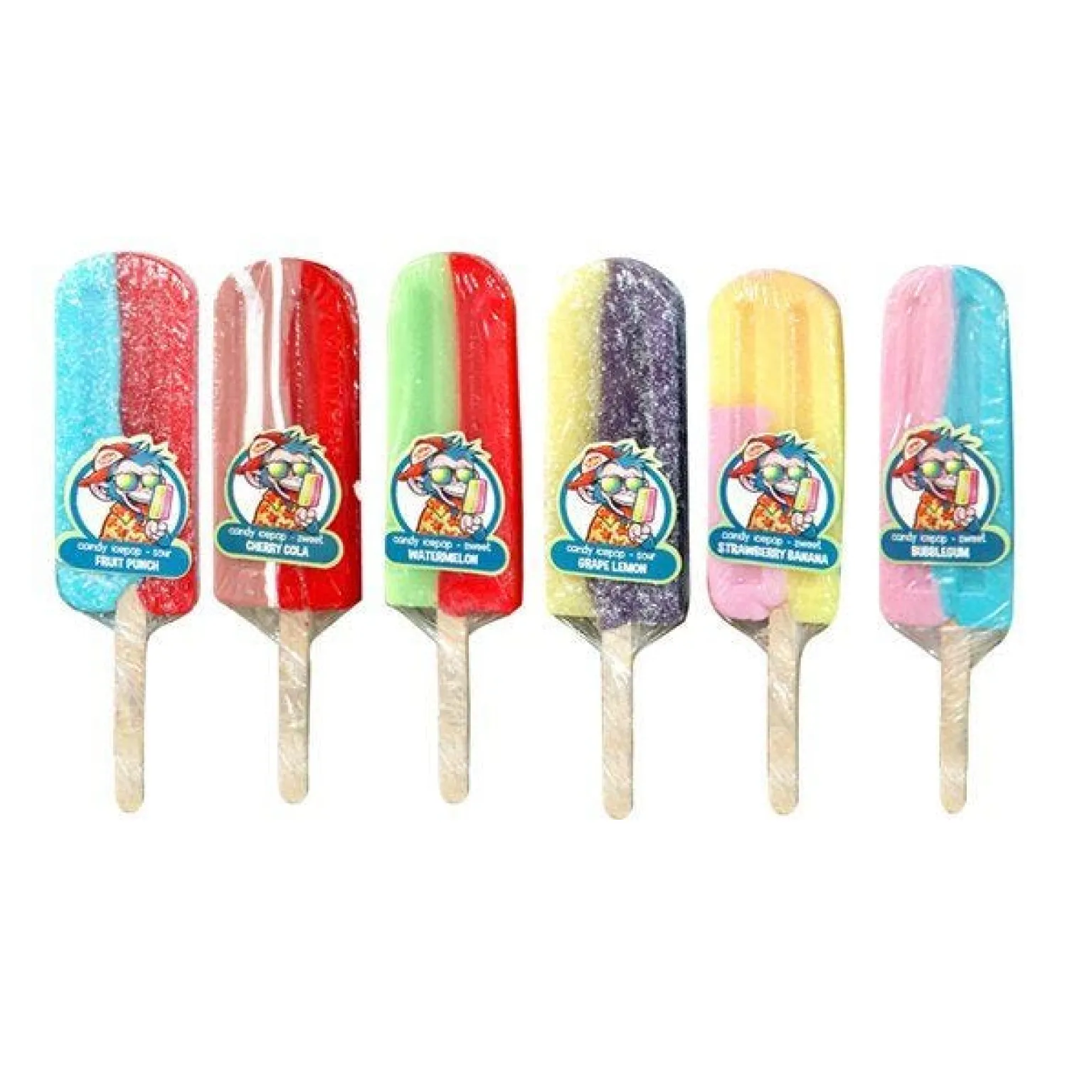 Party Delights Candy Ice Pop Lolly - Assorted Flavours - 58G< Sweets