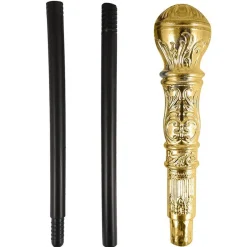 Party Delights Cane With Gold Ball Handle< Costume Props