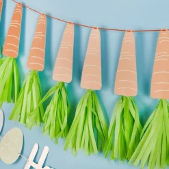 Party Delights Carrot Tinsel Garland - 2M< Bunting
