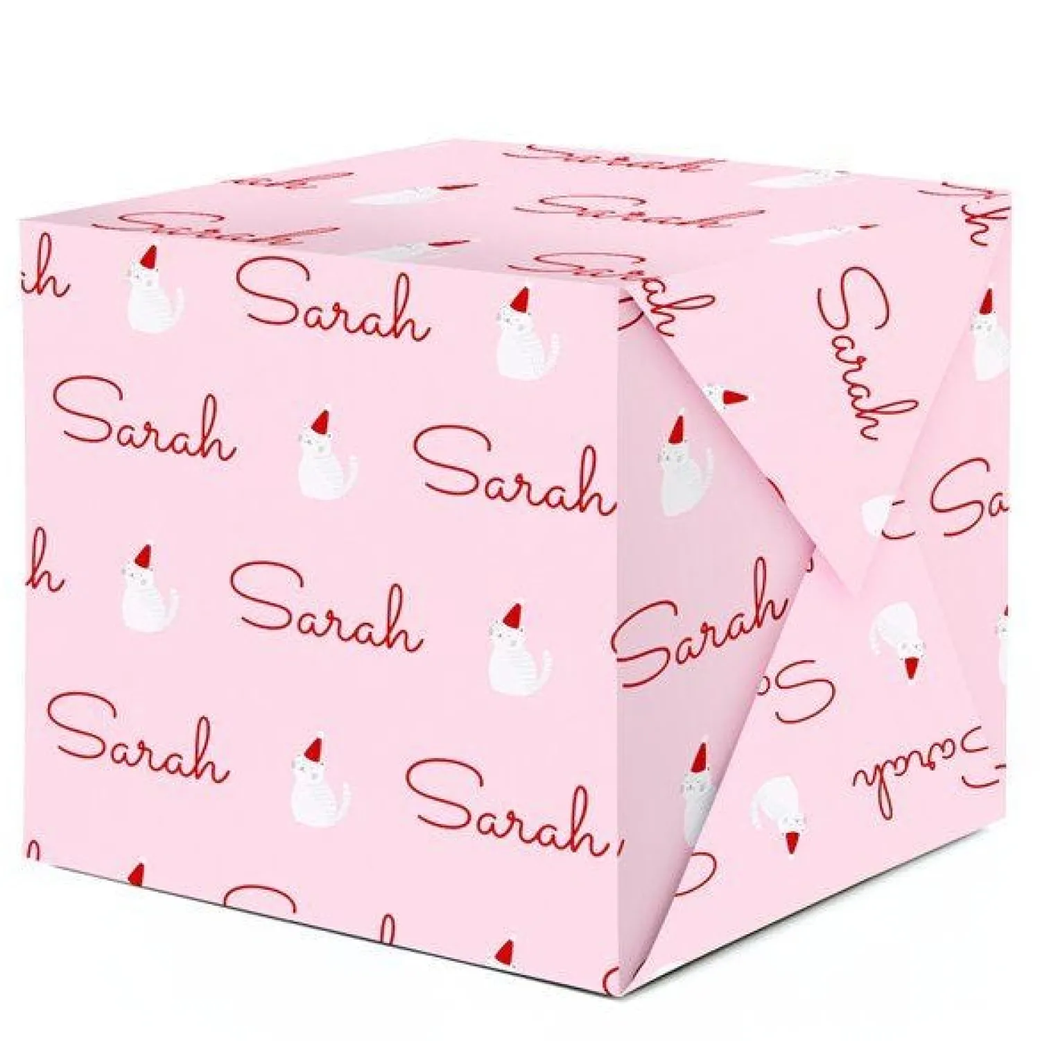 Cats Christmas Personalised Wrapping Paper- 62 X 100Cm Sheet<Party Delights Outlet