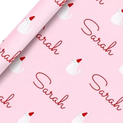Cats Christmas Personalised Wrapping Paper- 62 X 100Cm Sheet<Party Delights Outlet
