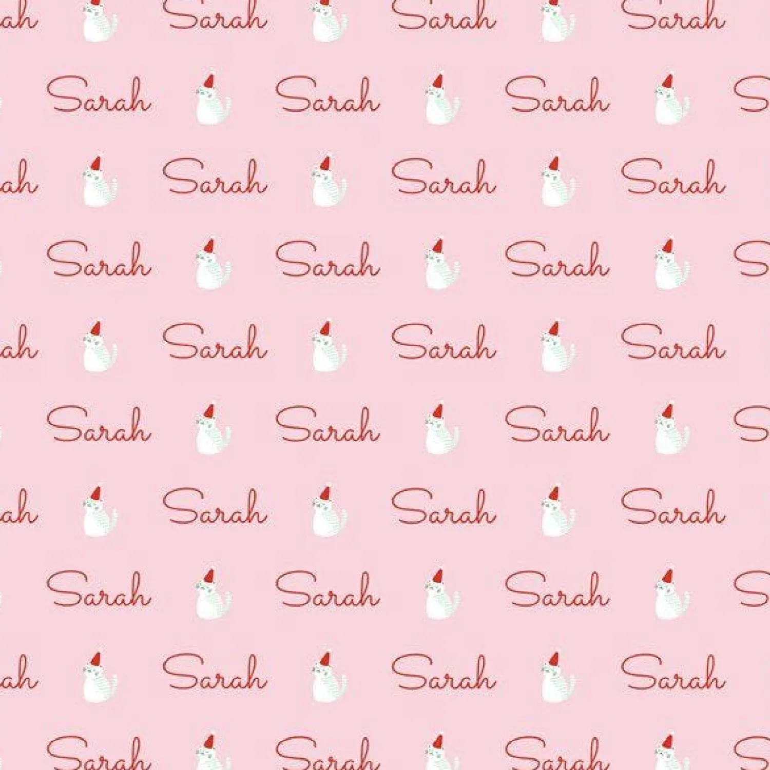 Cats Christmas Personalised Wrapping Paper- 62 X 100Cm Sheet<Party Delights Outlet